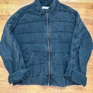Free People Navy Quilted Jacket